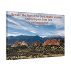 Job 28:28 - Framed Canvas Wall Art