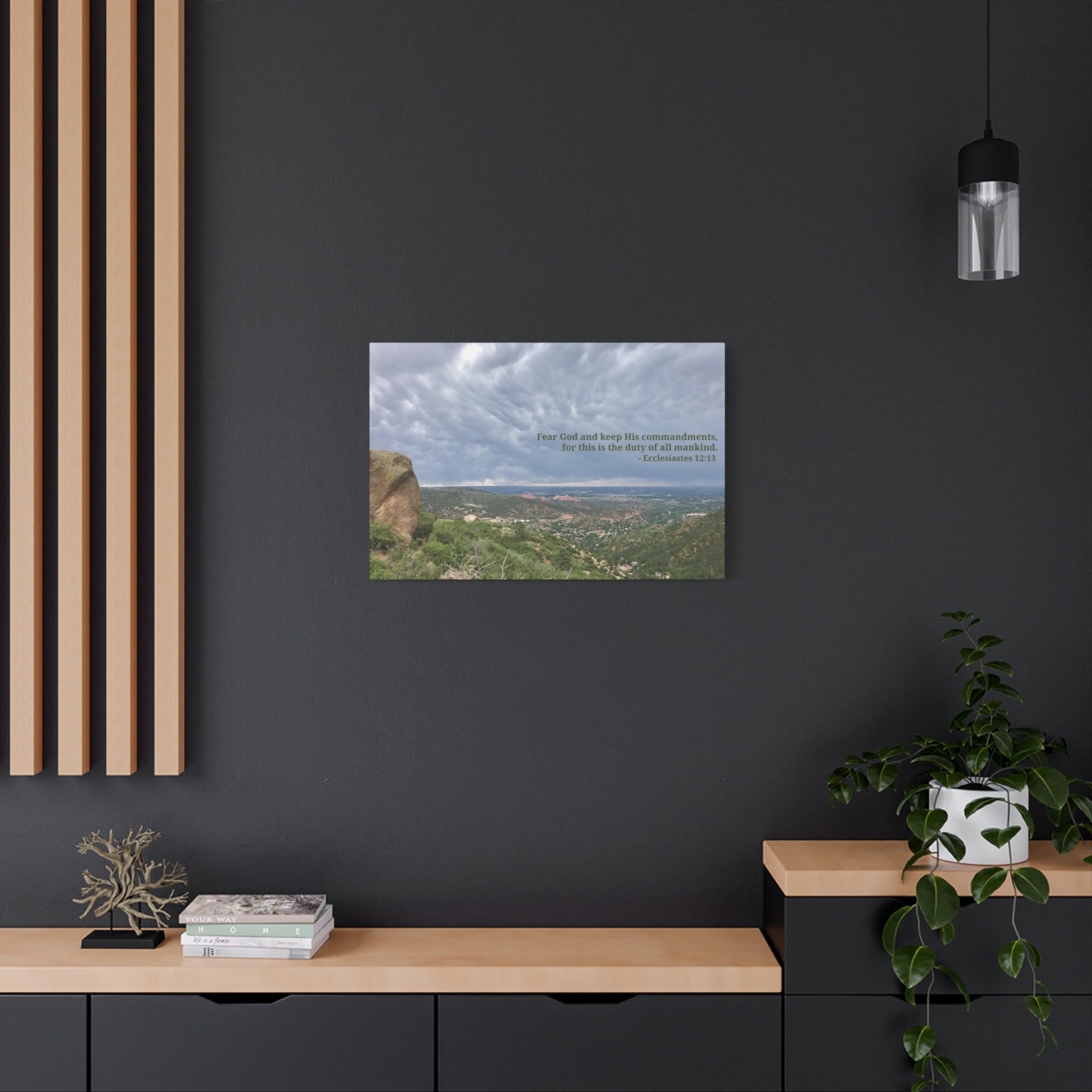 Ecclesiastes 12:13 - Framed Canvas Wall Art