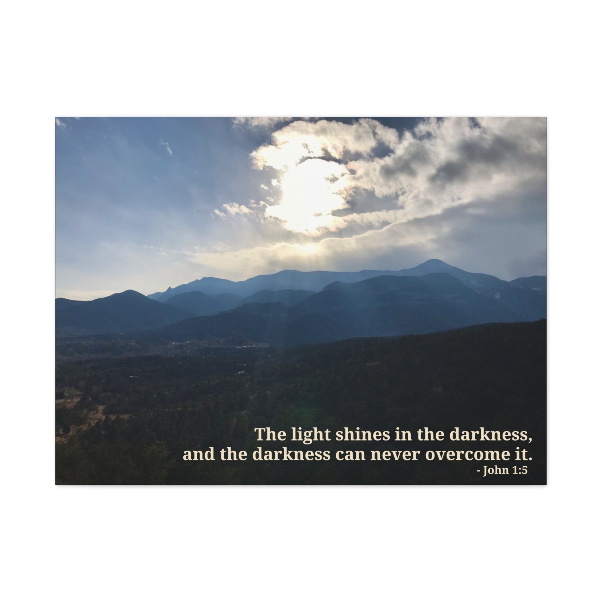 John 1:5 - Framed Canvas Wall Art