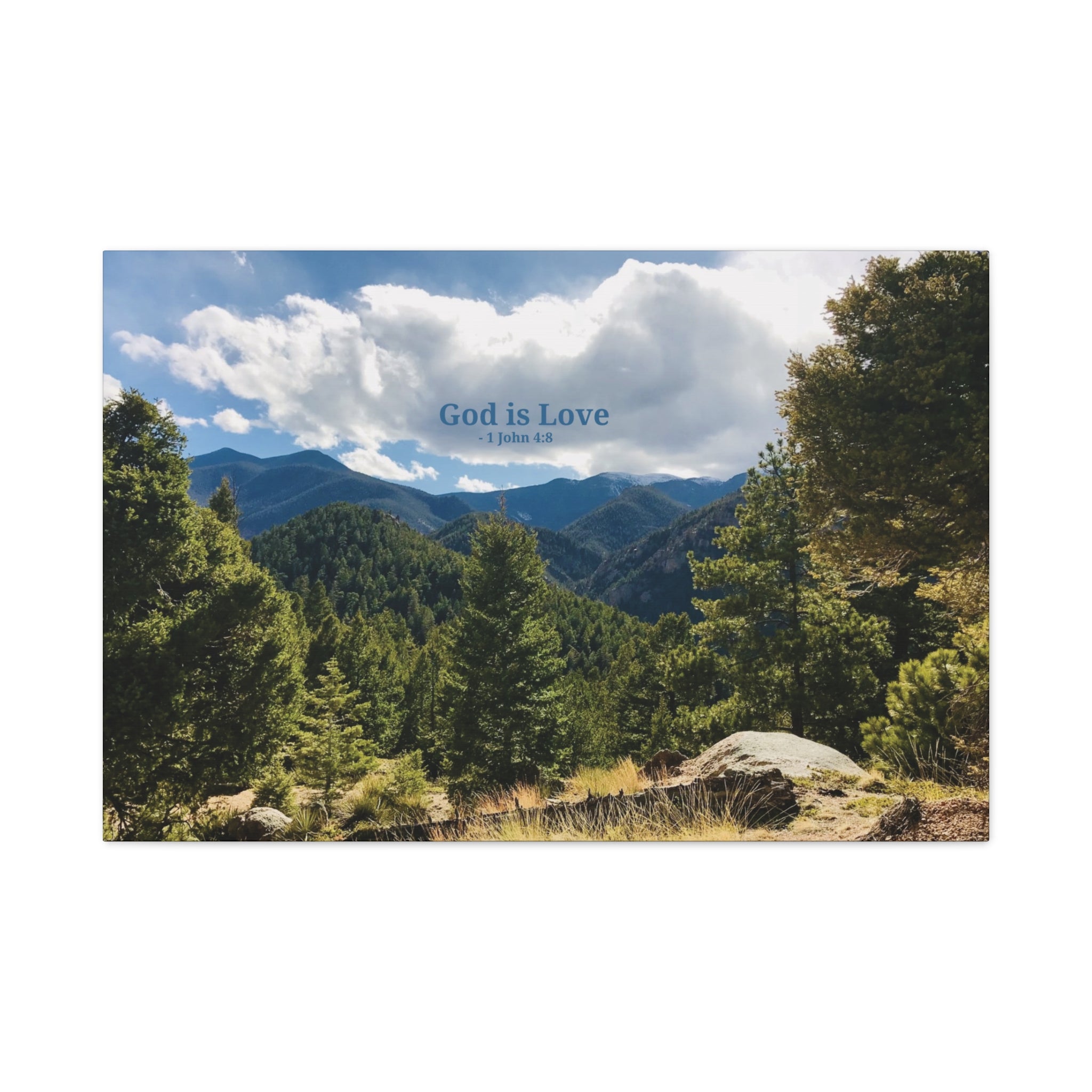 1 John 4:8 - Framed Canvas Wall Art