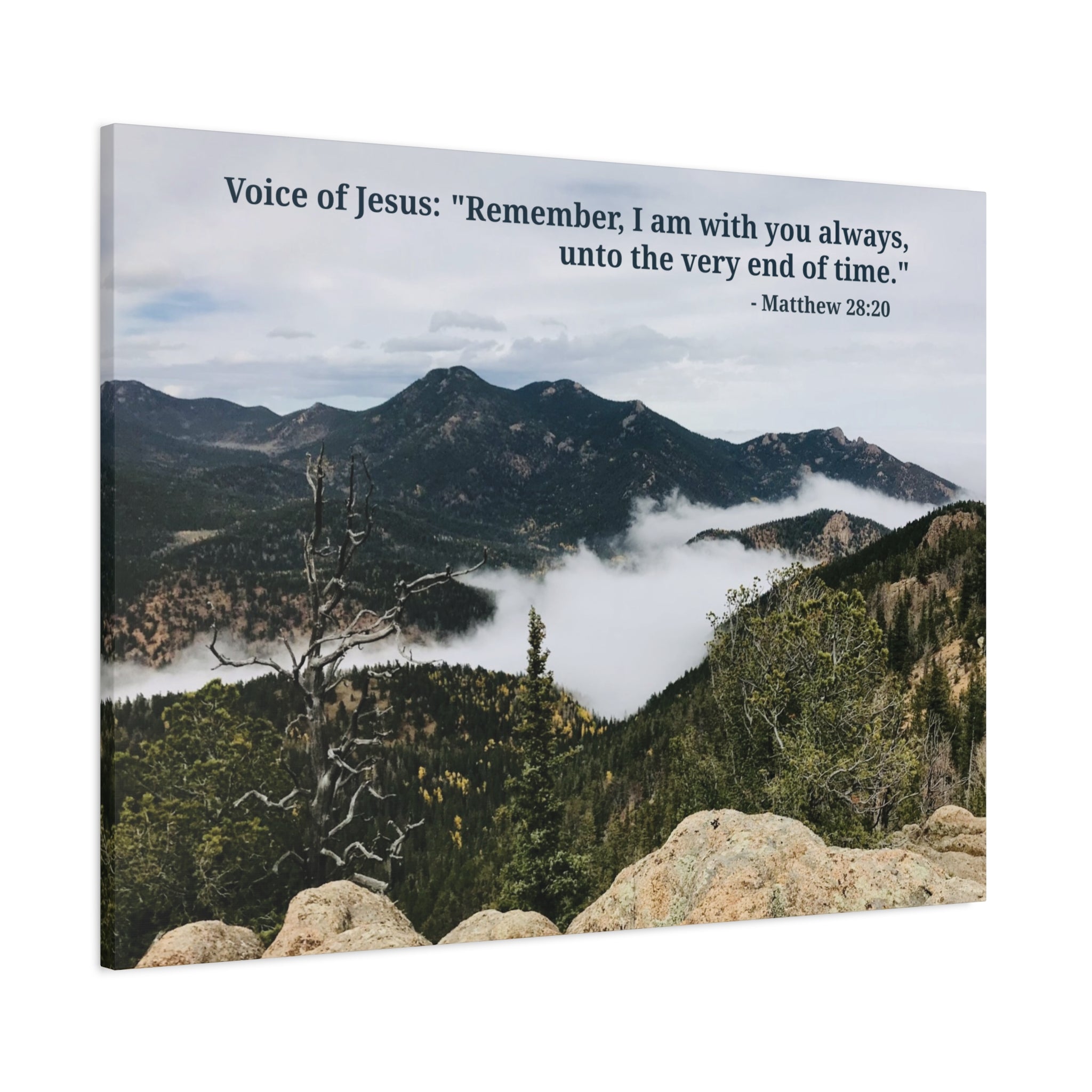 Matthew 28:20 - Framed Canvas Wall Art