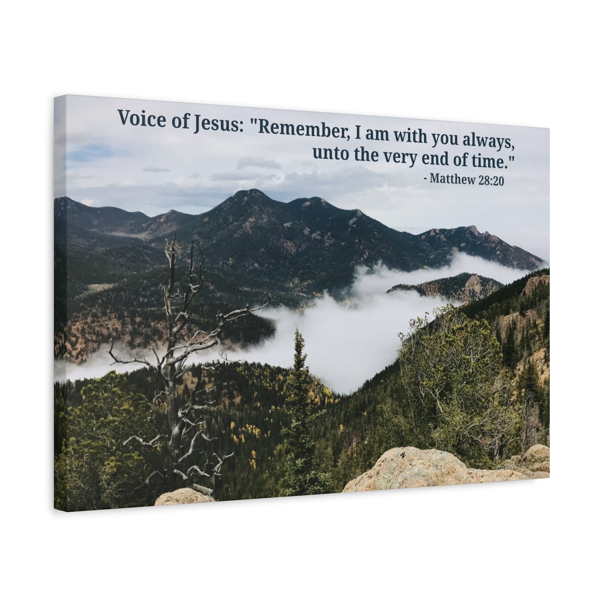 Matthew 28:20 - Framed Canvas Wall Art