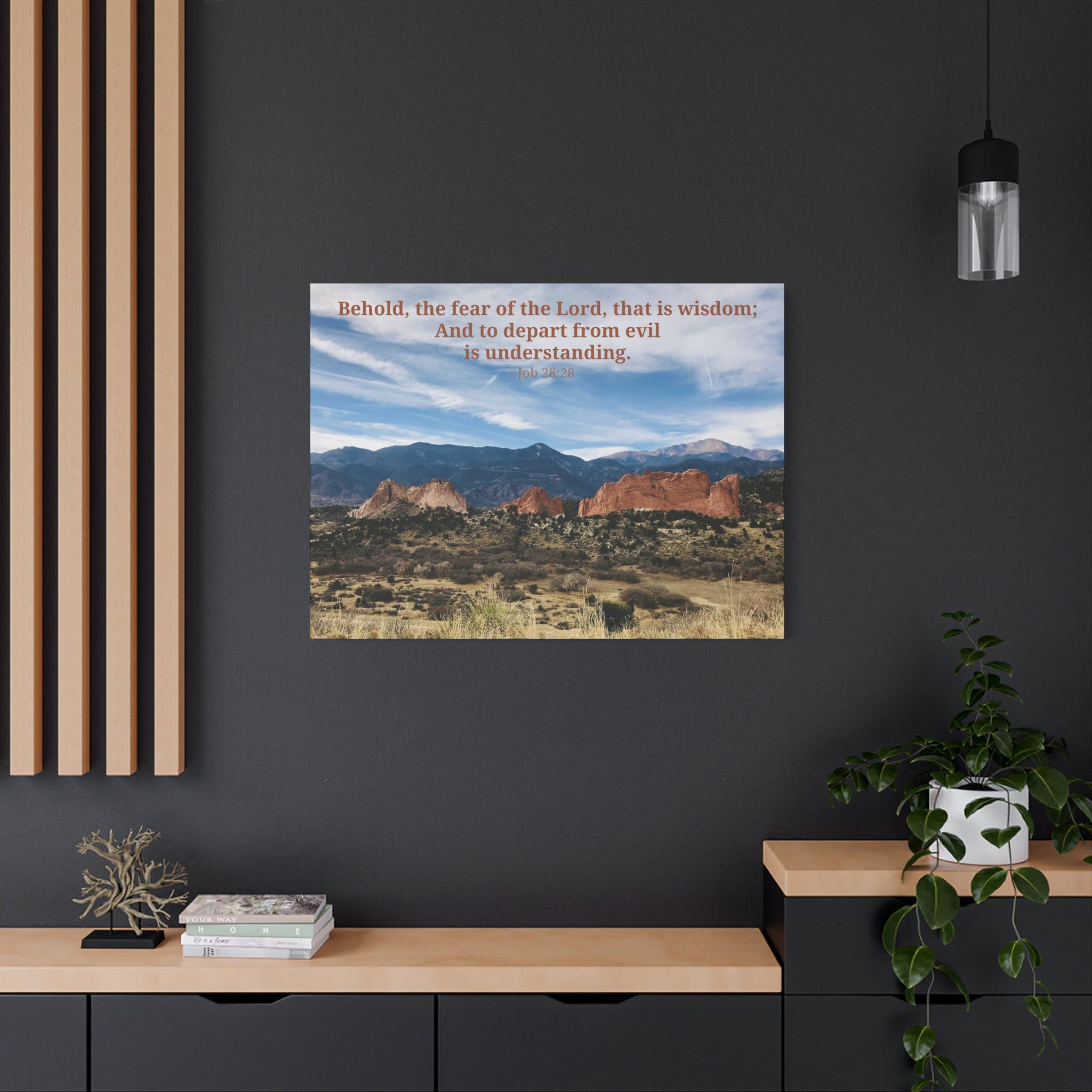 Job 28:28 - Framed Canvas Wall Art