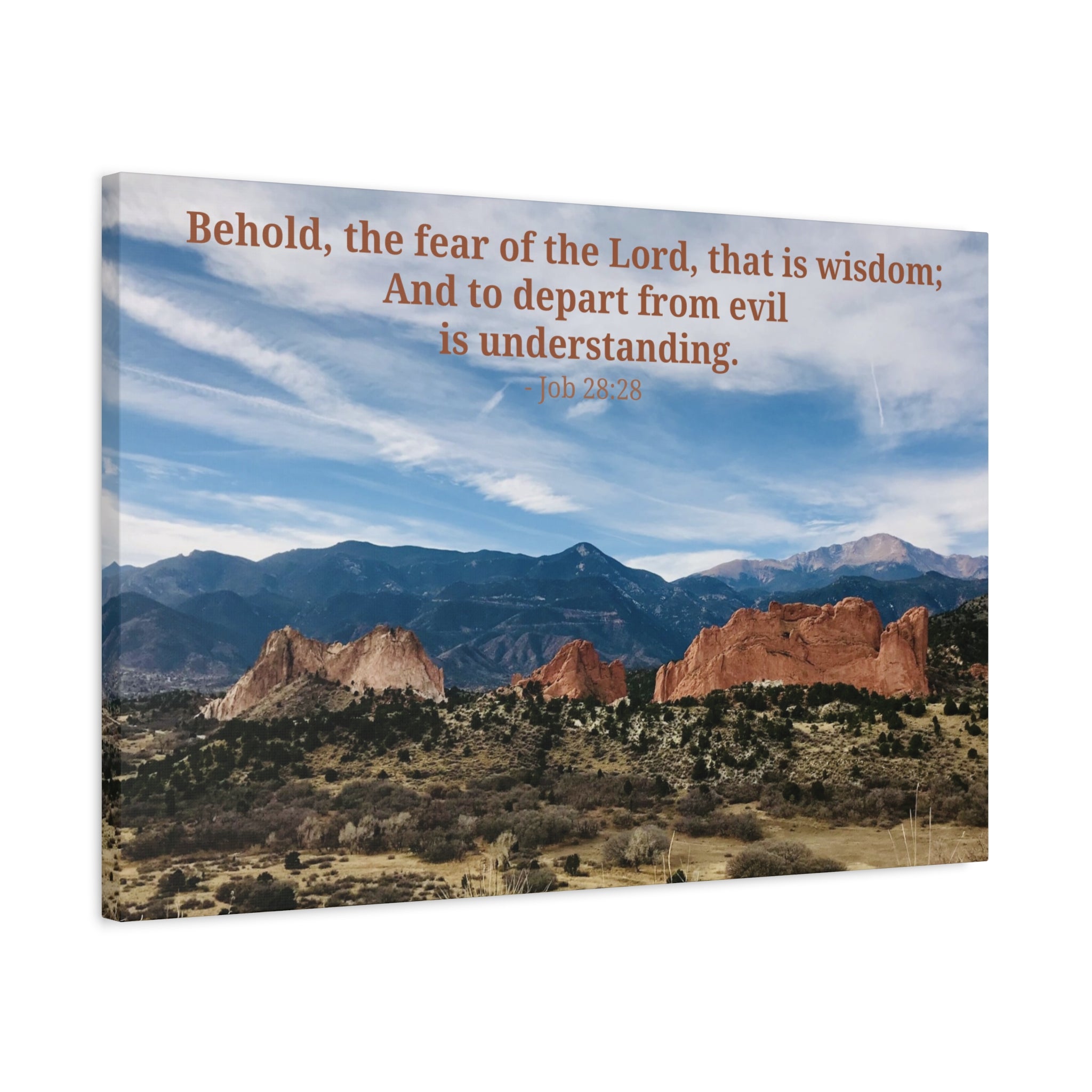 Job 28:28 - Framed Canvas Wall Art