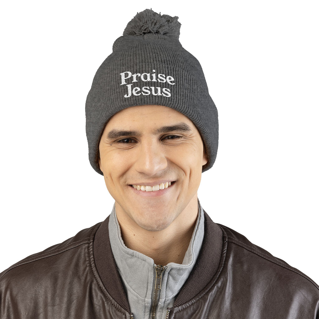 Pom-Pom Knit Cap - Praise Jesus