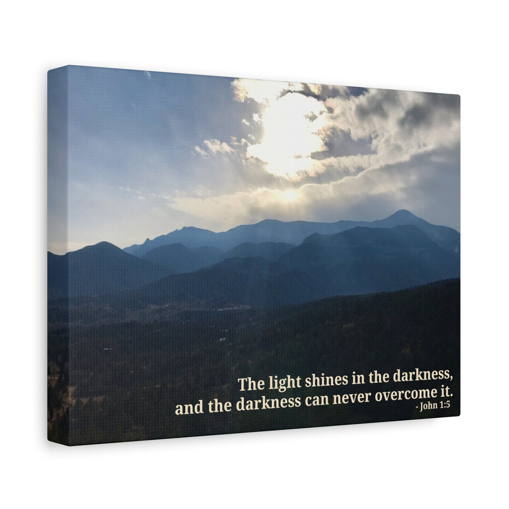 John 1:5 - Framed Canvas Wall Art