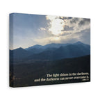 John 1:5 - Framed Canvas Wall Art