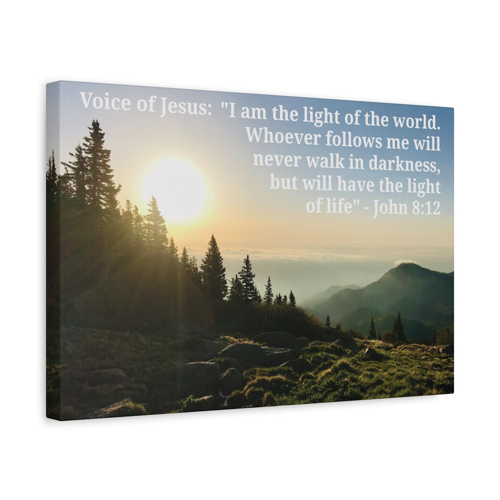 John 8:12 - Framed Canvas Wall Art