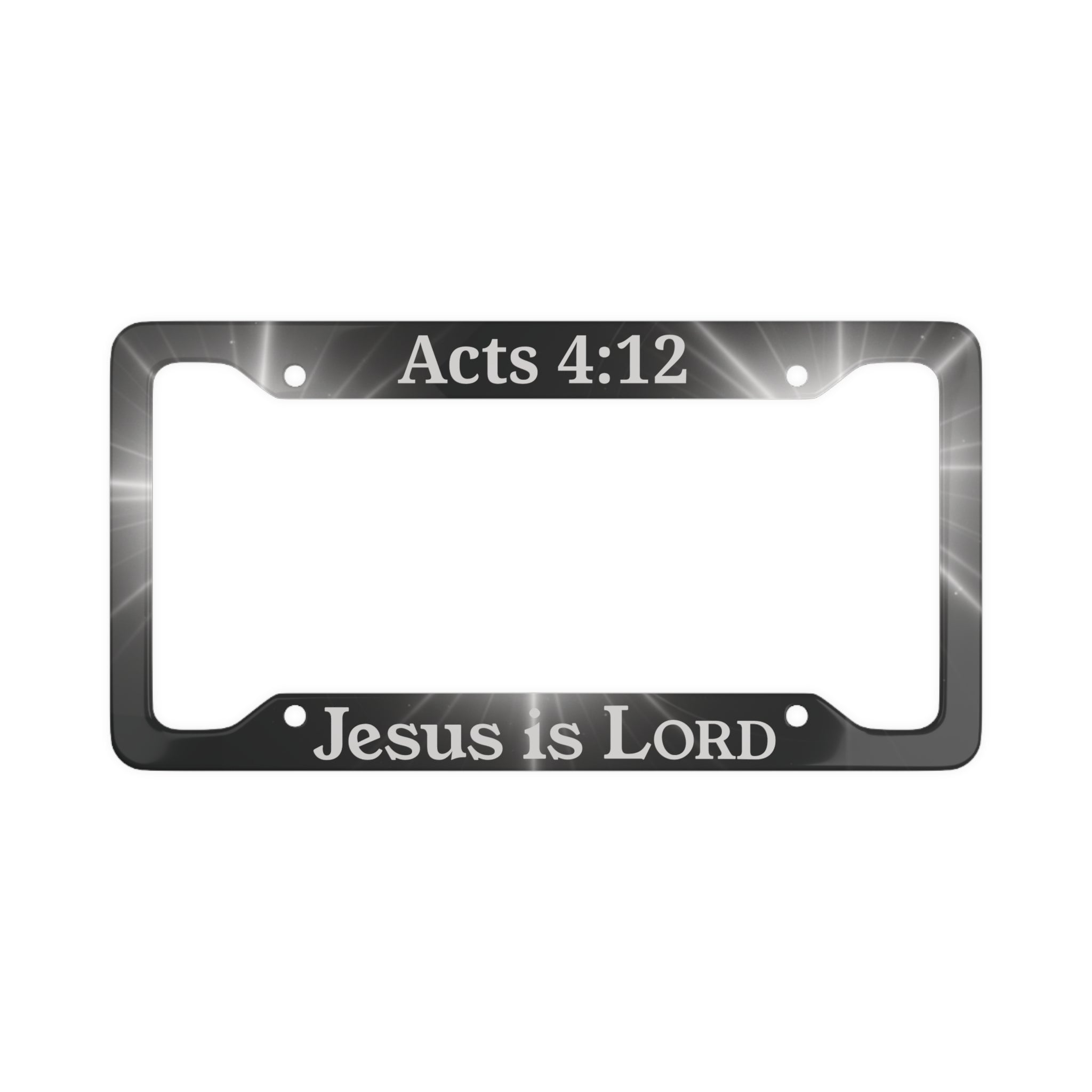 Acts 4:12 - Aluminum License Plate Frame