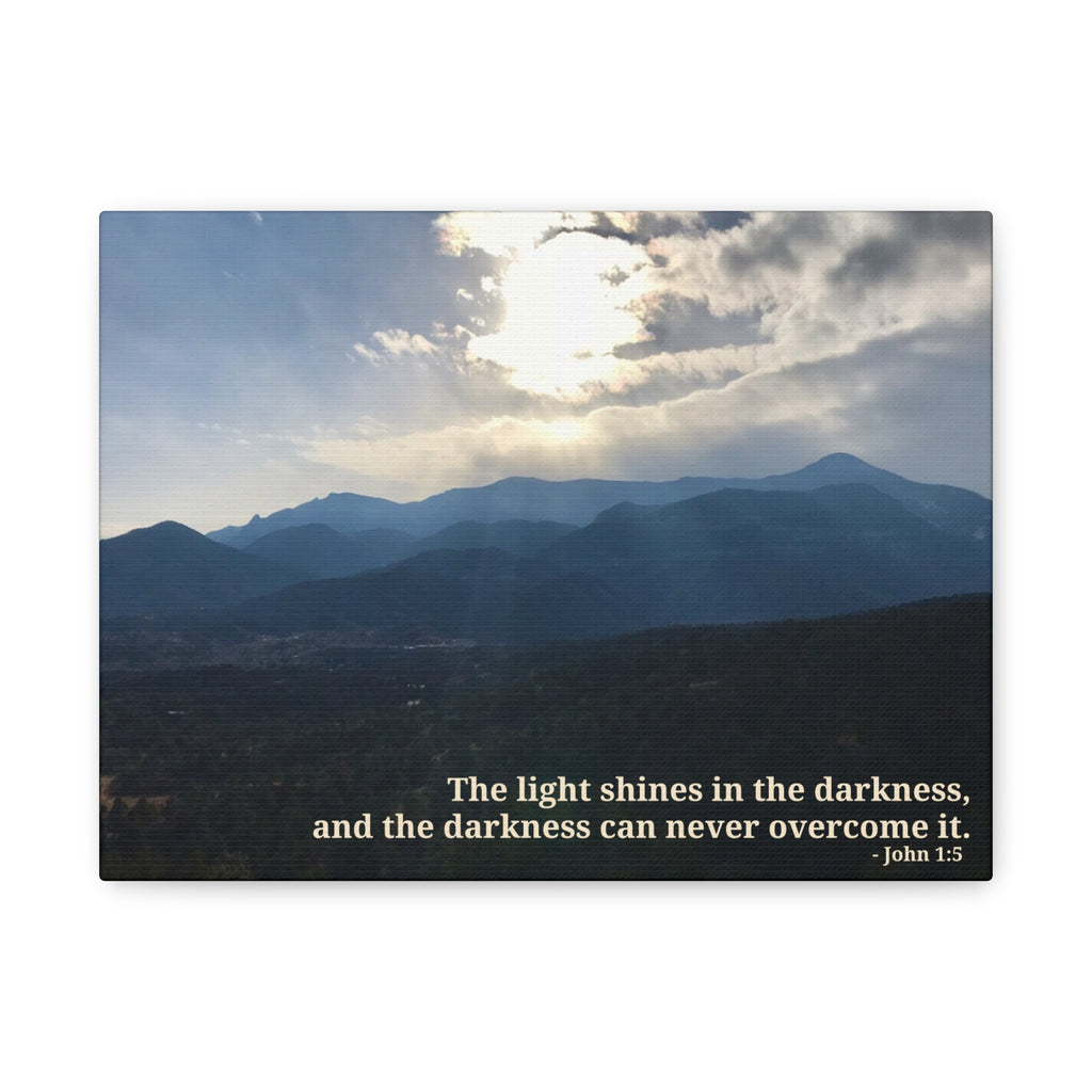John 1:5 - Framed Canvas Wall Art