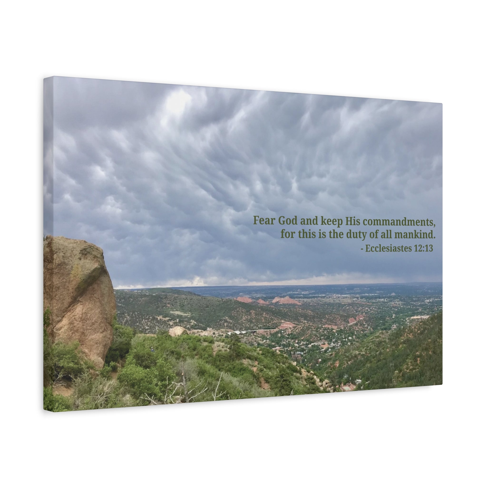 Ecclesiastes 12:13 - Framed Canvas Wall Art