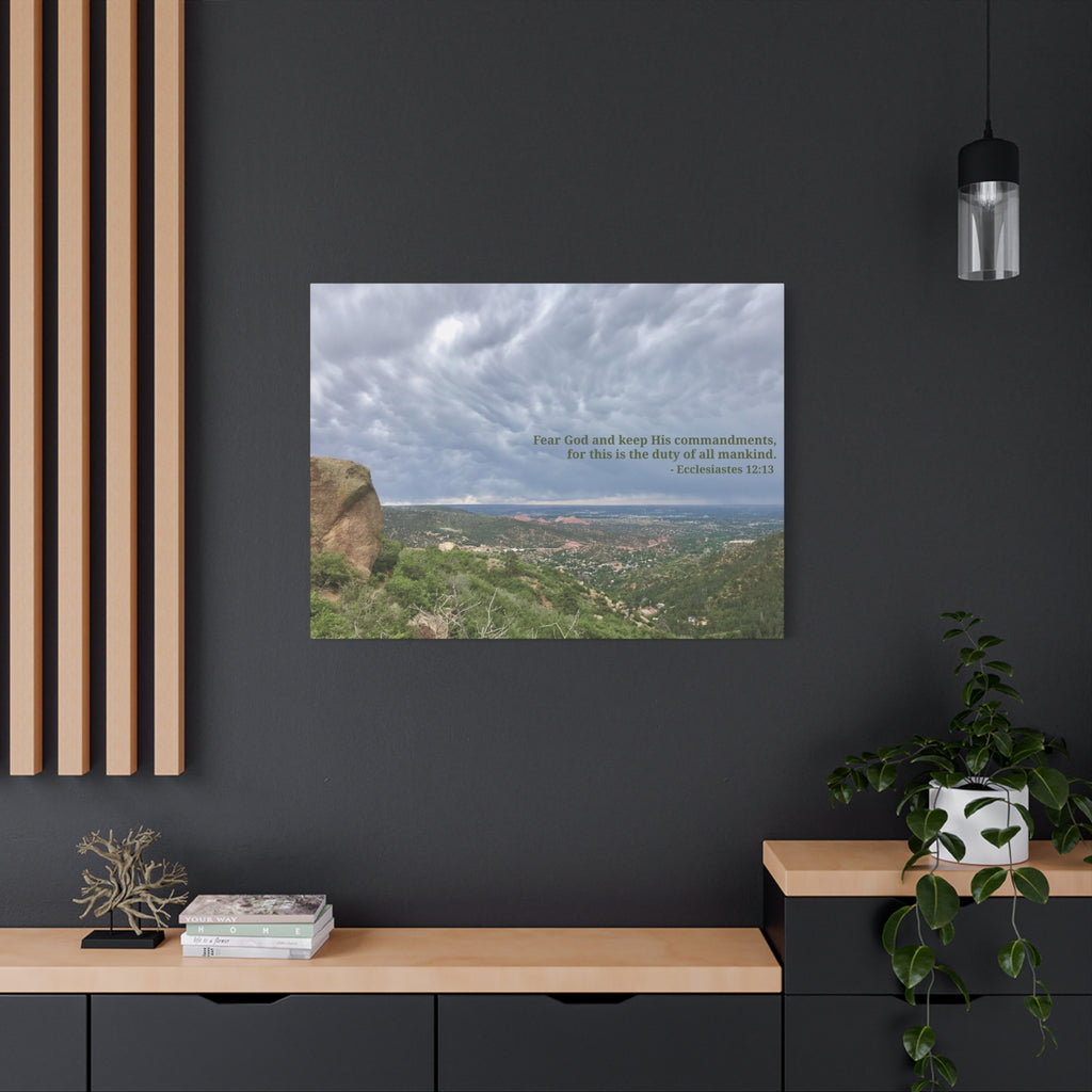 Ecclesiastes 12:13 - Framed Canvas Wall Art