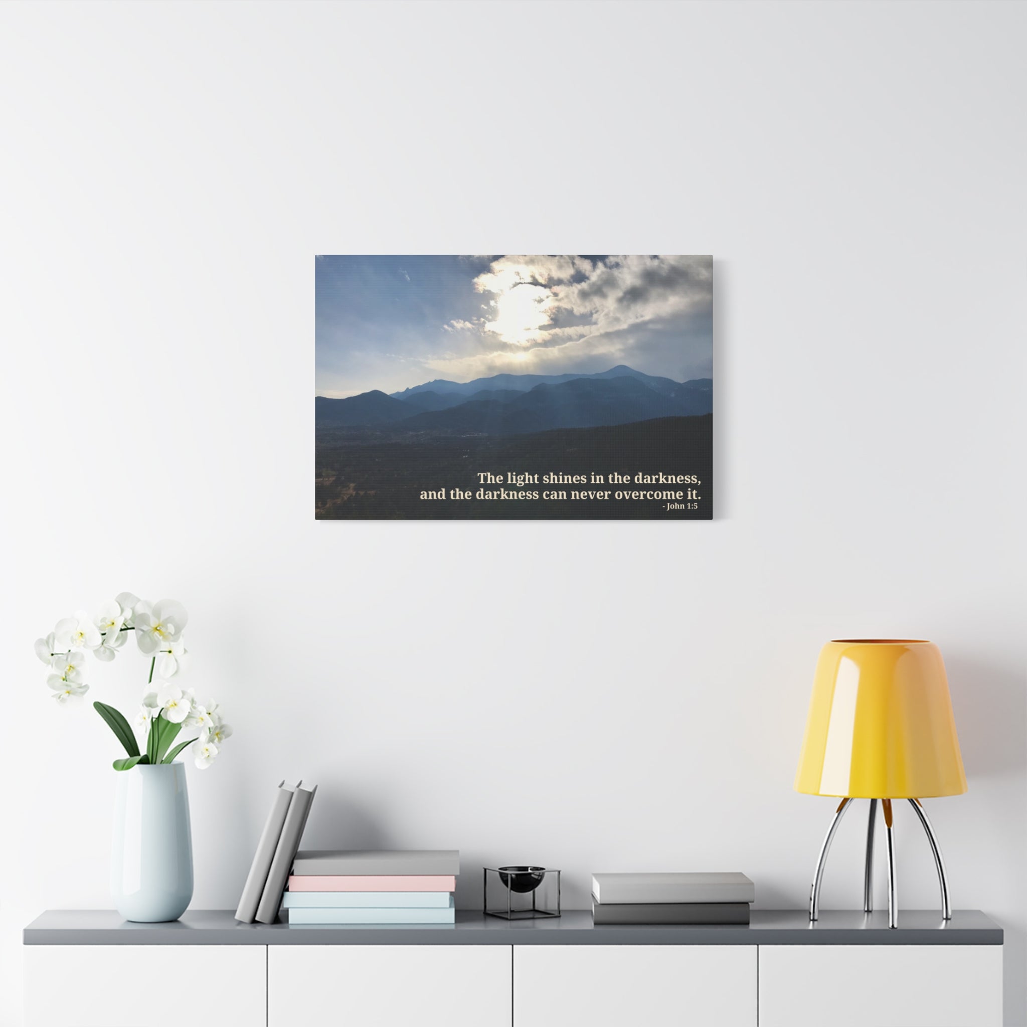 John 1:5 - Framed Canvas Wall Art