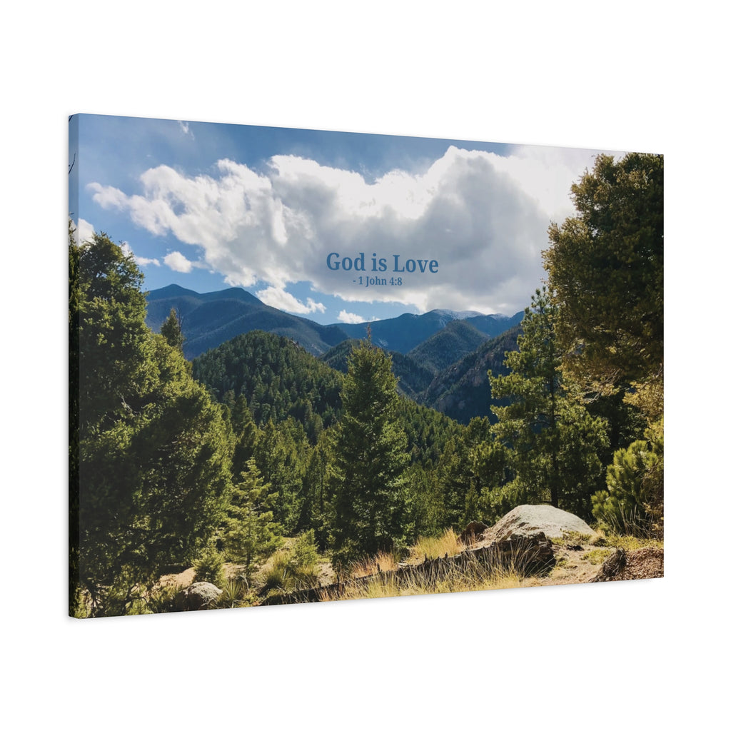 1 John 4:8 - Framed Canvas Wall Art