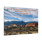 Job 28:28 - Framed Canvas Wall Art
