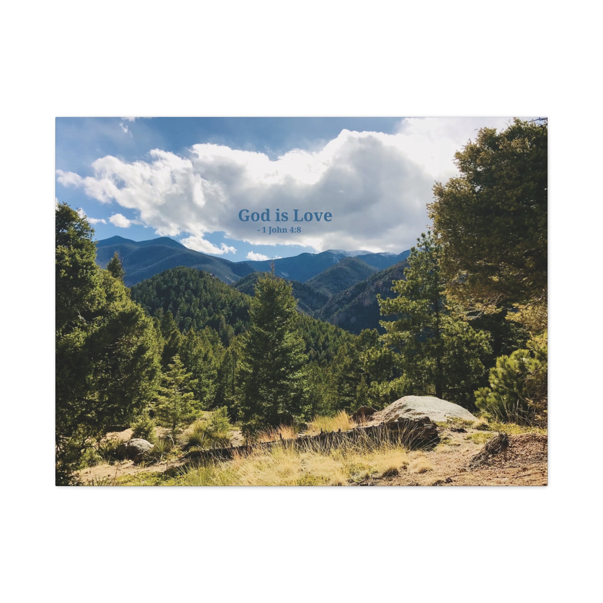 1 John 4:8 - Framed Canvas Wall Art