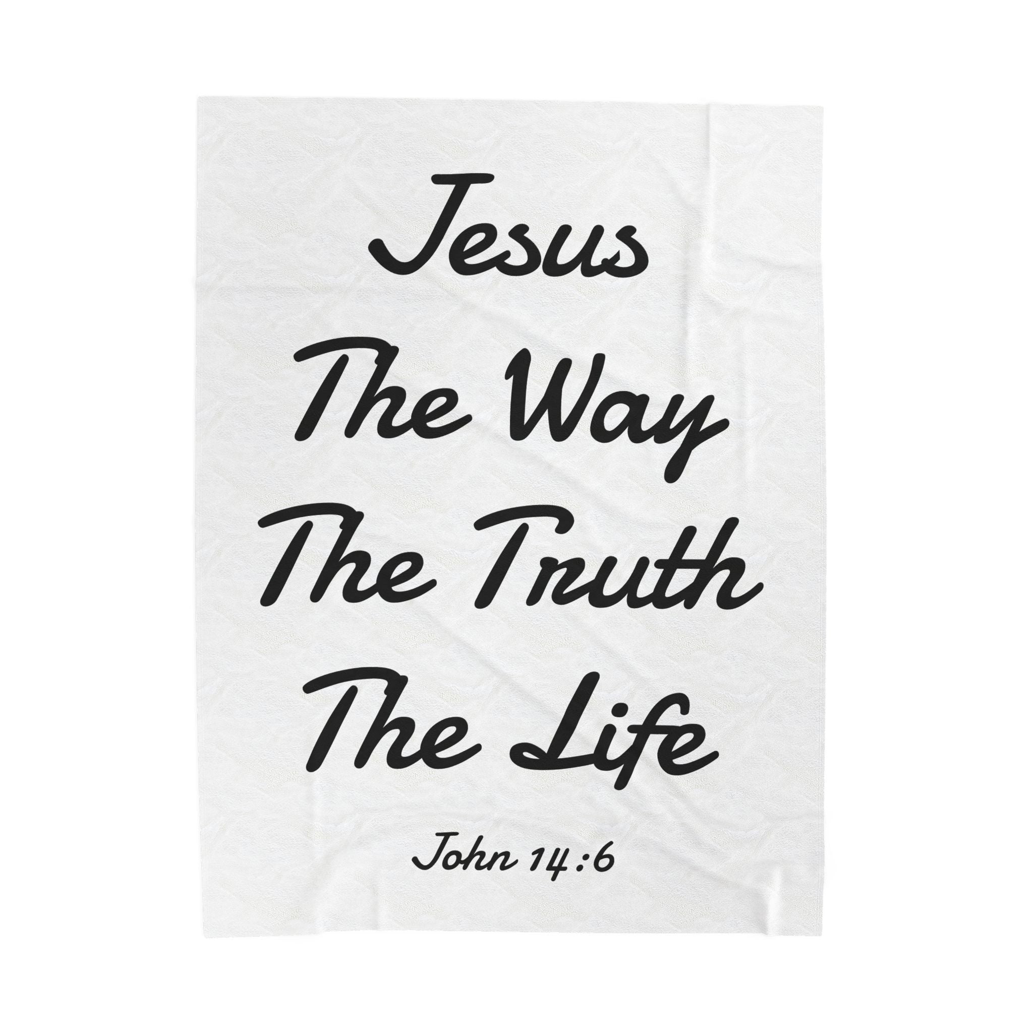 Velveteen Plush Blanket - John 14:6