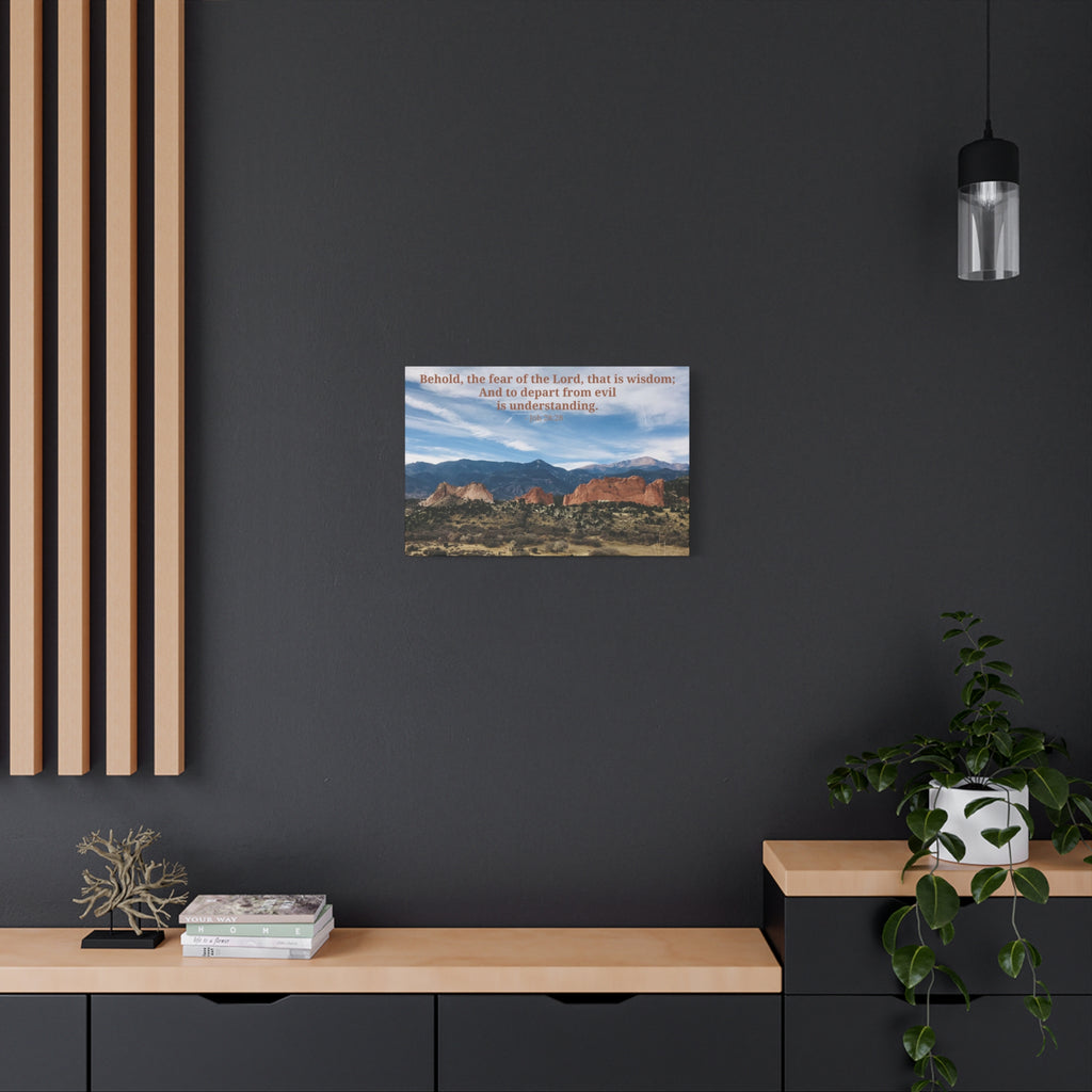 Job 28:28 - Framed Canvas Wall Art