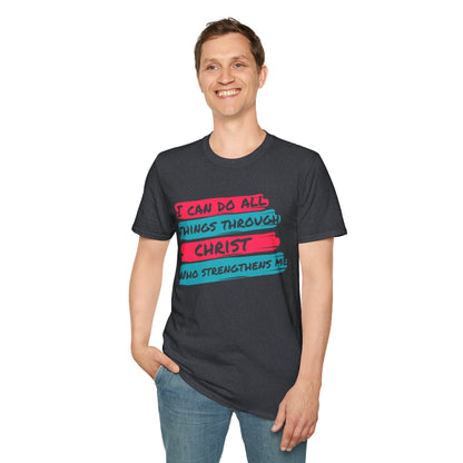 Unisex Softstyle T-Shirt - All things through Christ
