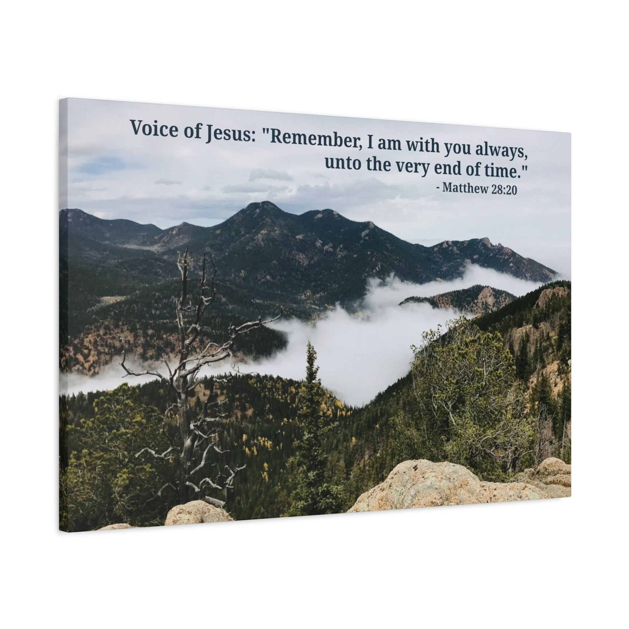 Matthew 28:20 - Framed Canvas Wall Art