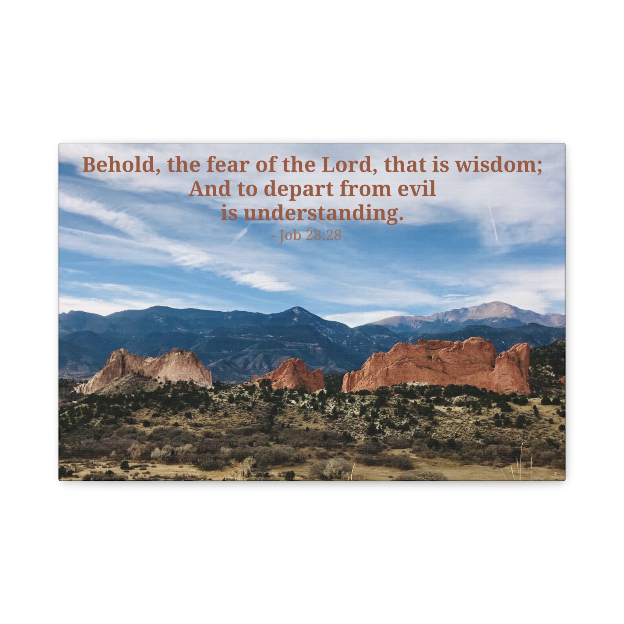 Job 28:28 - Framed Canvas Wall Art