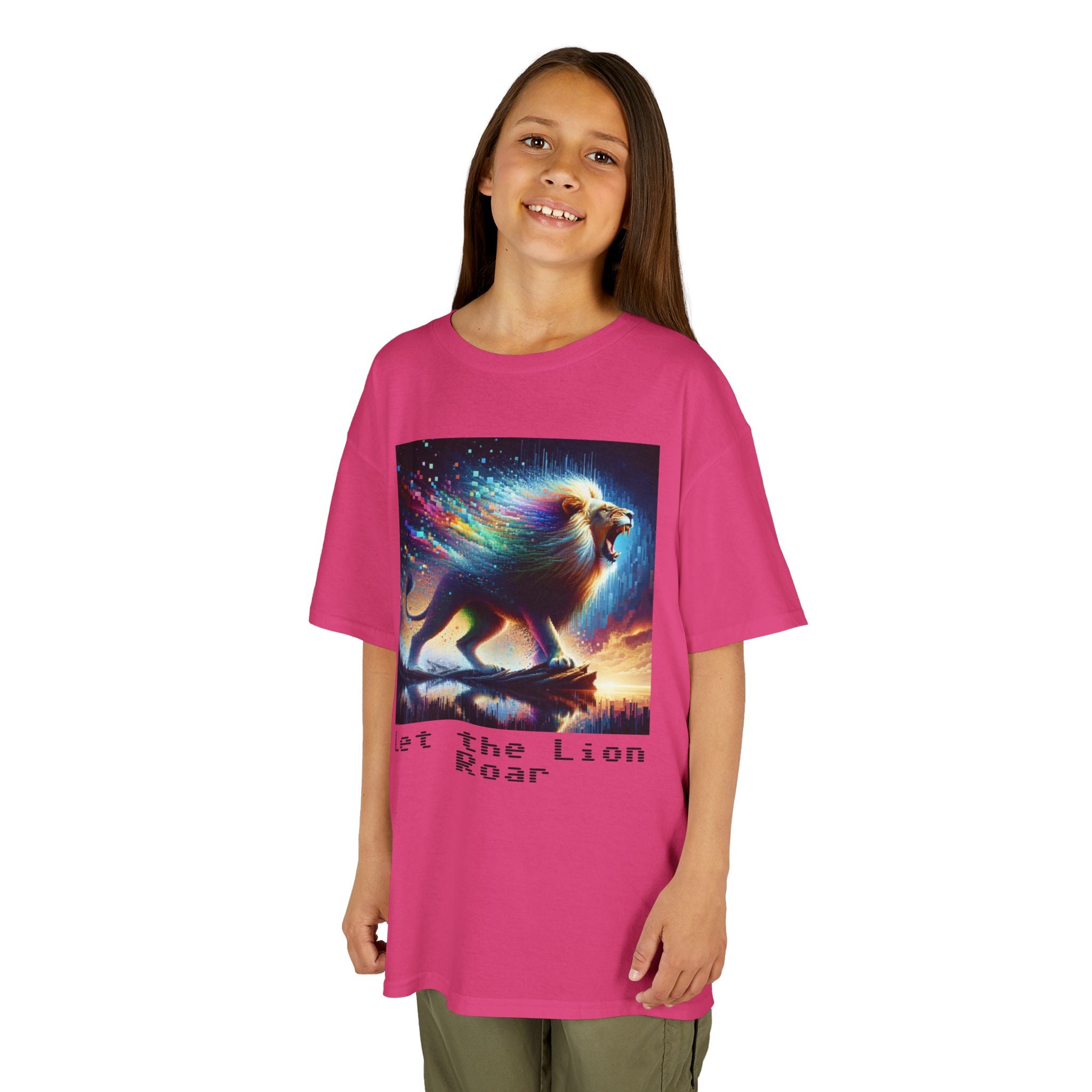 Kids Heavy Cotton™ Tee - Let the lion roar