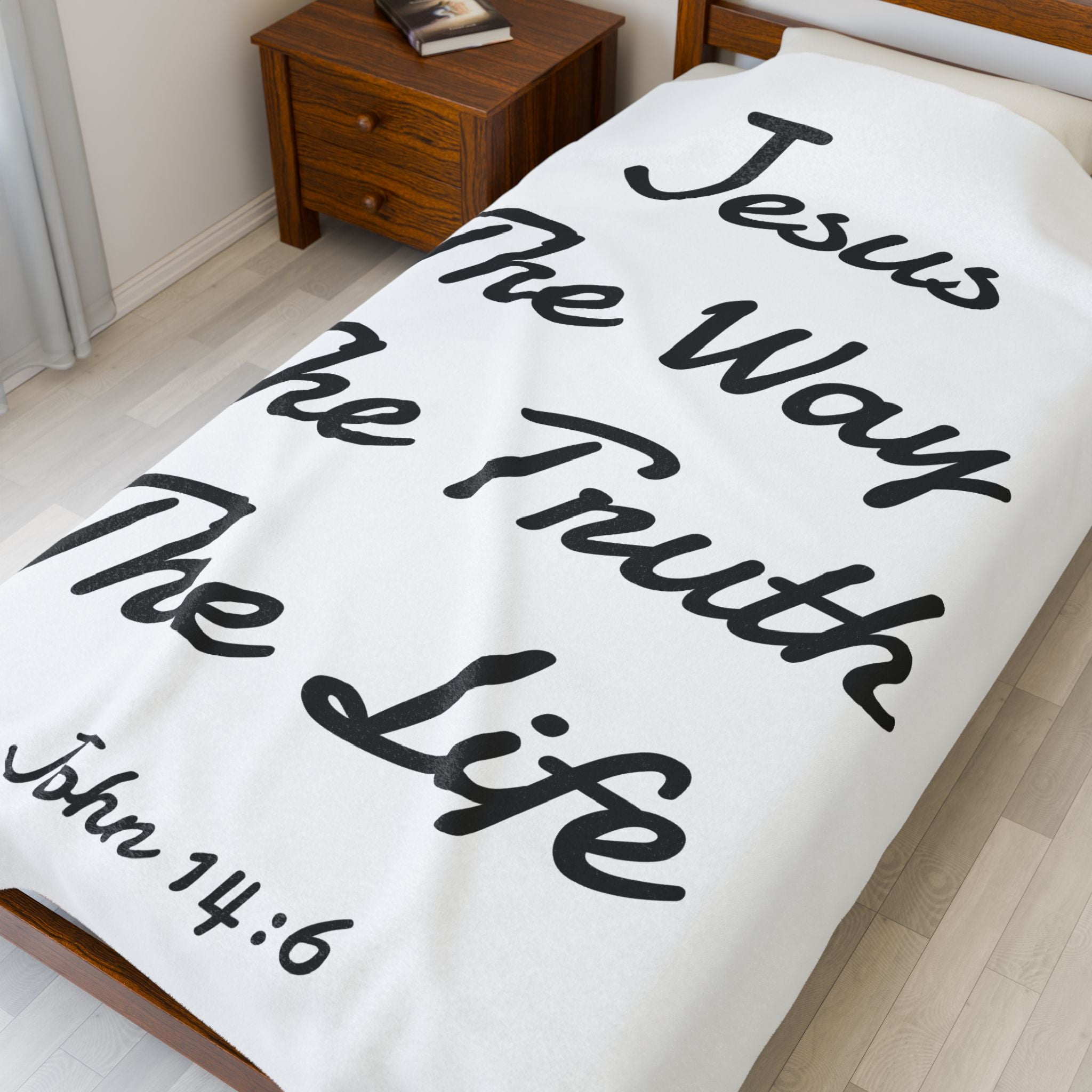 Velveteen Plush Blanket - John 14:6