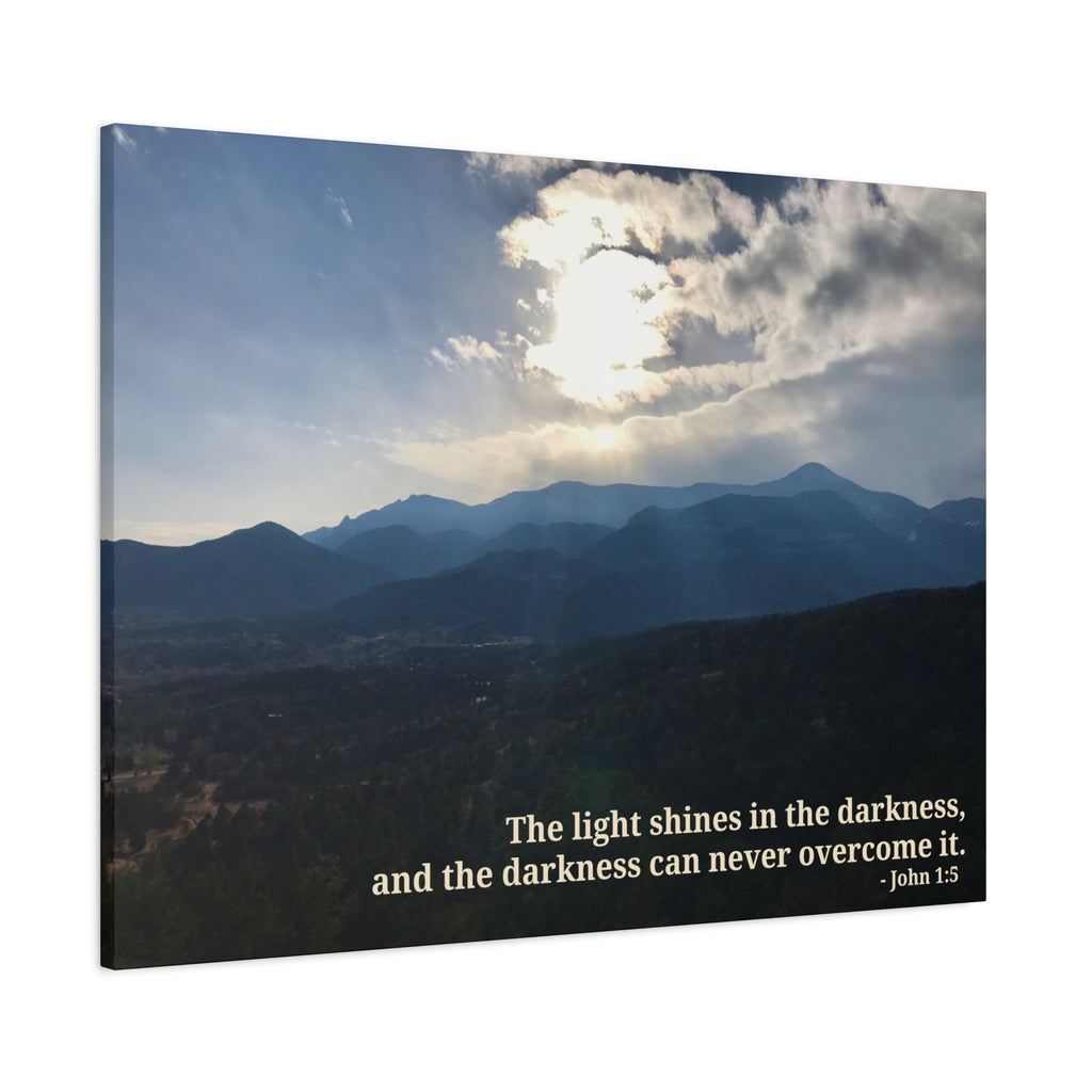 John 1:5 - Framed Canvas Wall Art