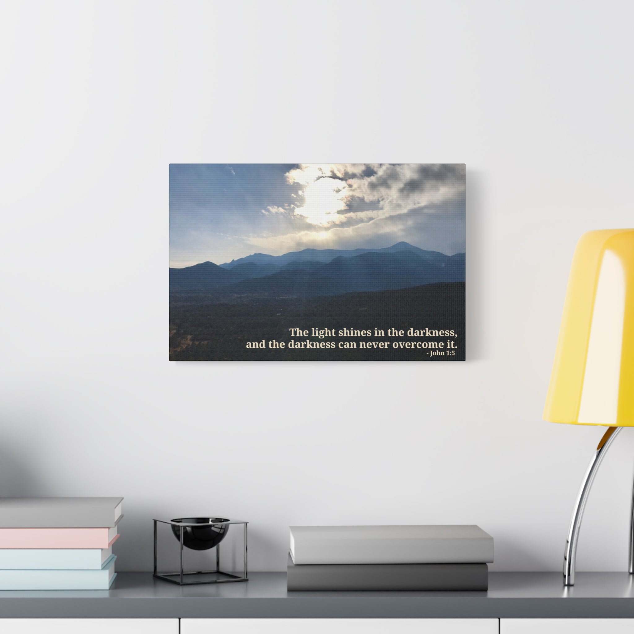 John 1:5 - Framed Canvas Wall Art