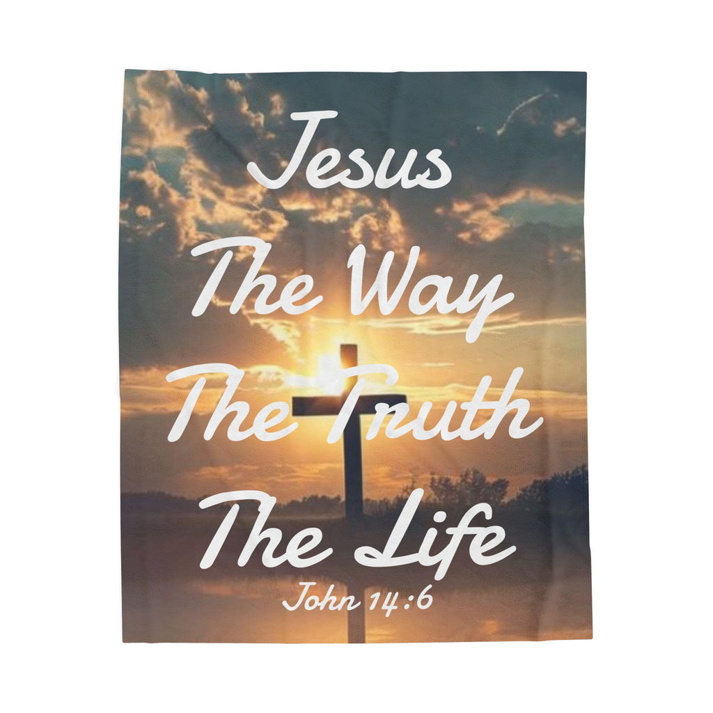Velveteen Plush Blanket - John 14:6
