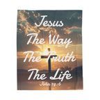Velveteen Plush Blanket - John 14:6