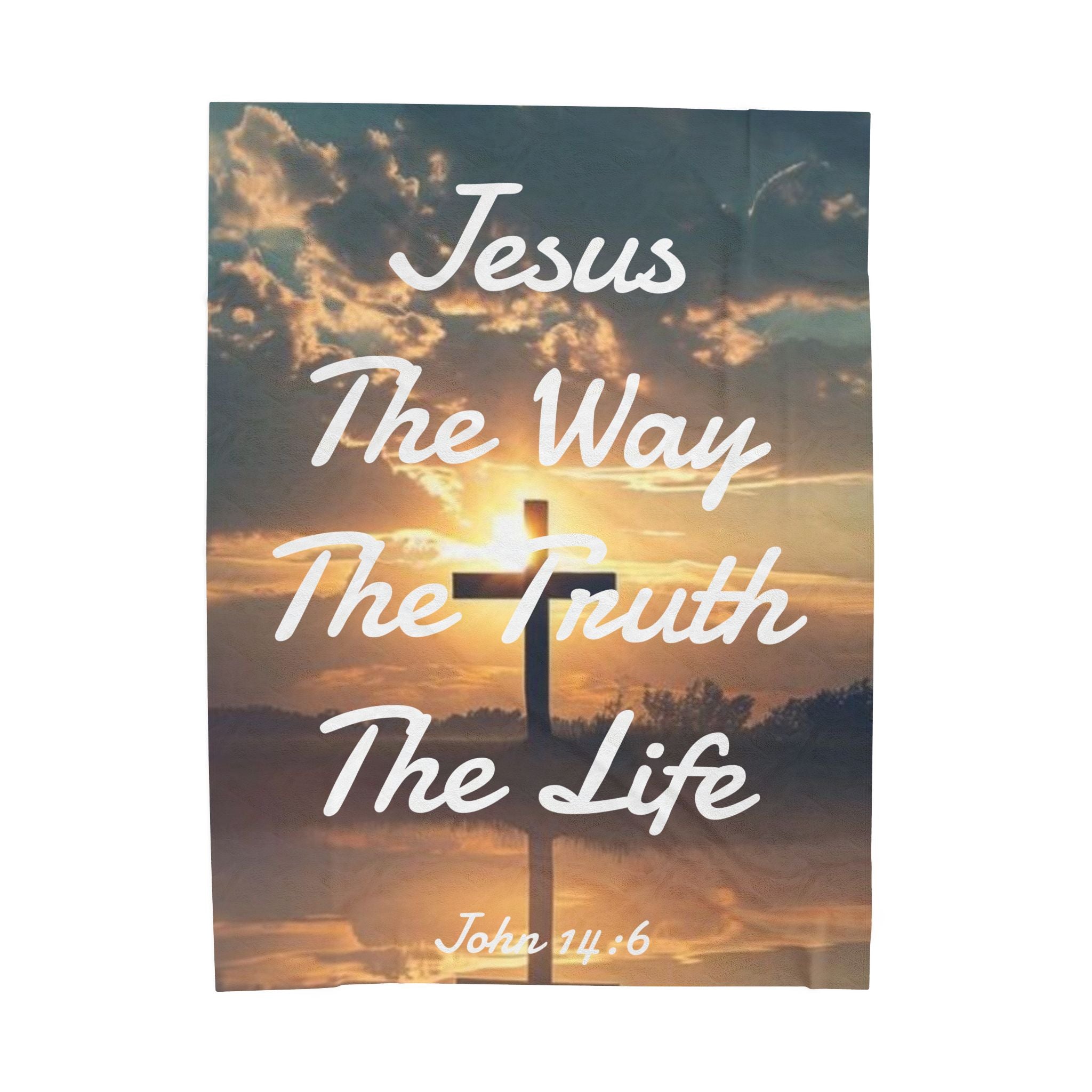 Velveteen Plush Blanket - John 14:6