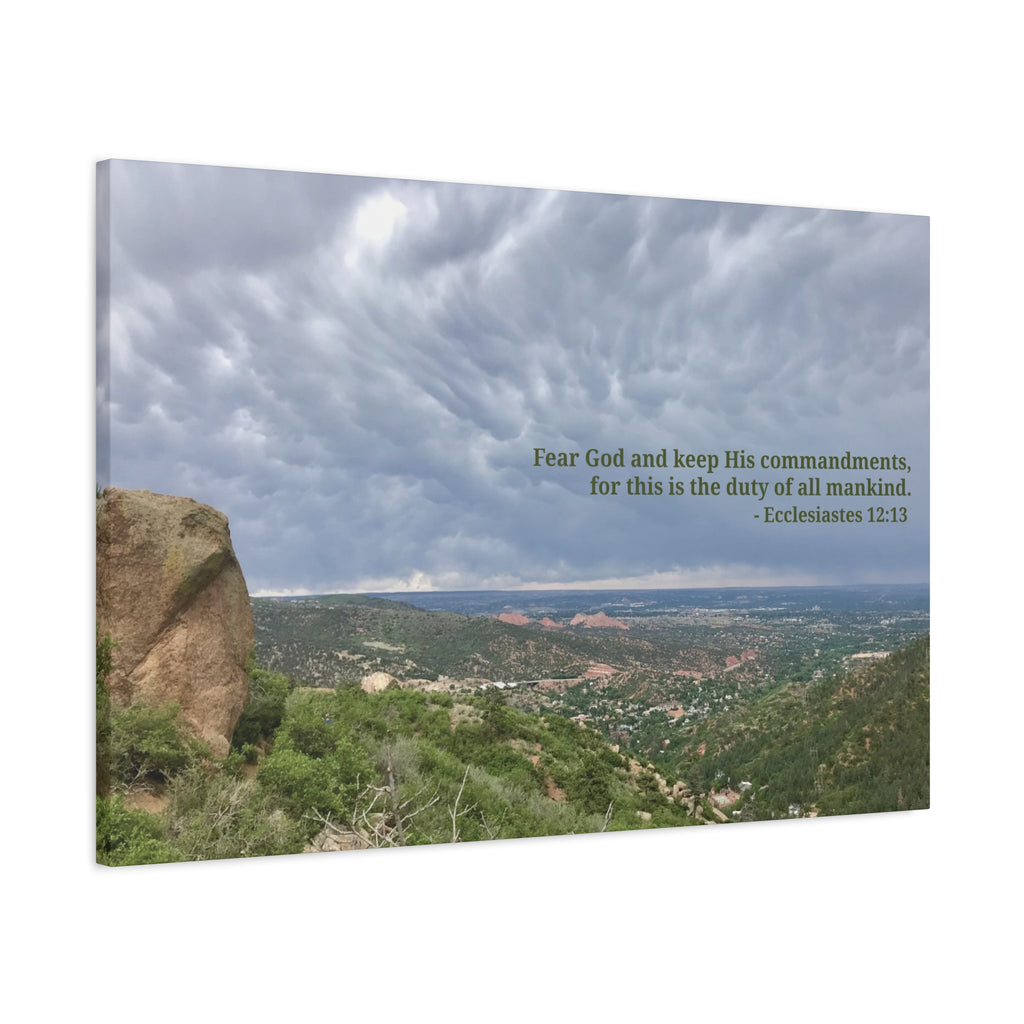 Ecclesiastes 12:13 - Framed Canvas Wall Art
