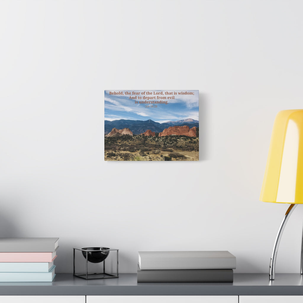 Job 28:28 - Framed Canvas Wall Art