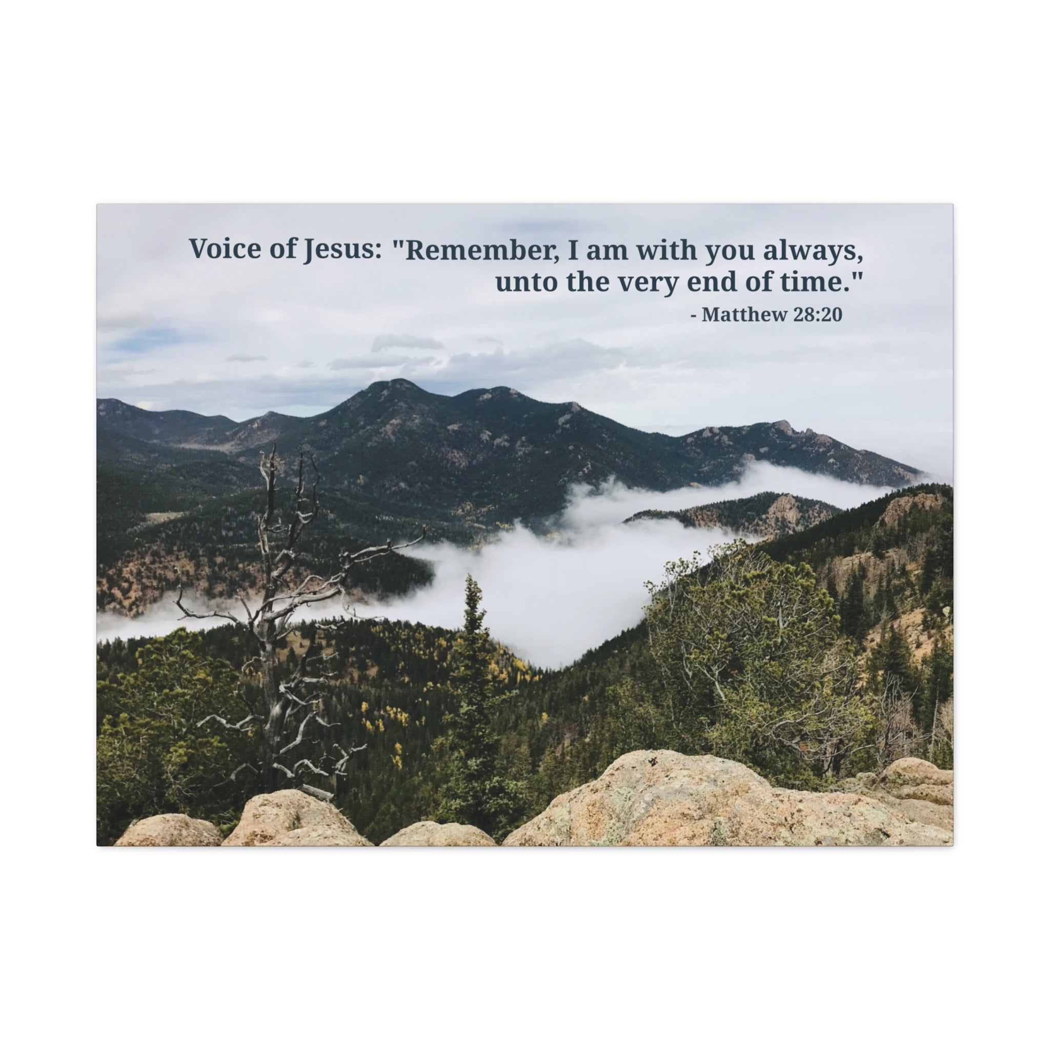 Matthew 28:20 - Framed Canvas Wall Art