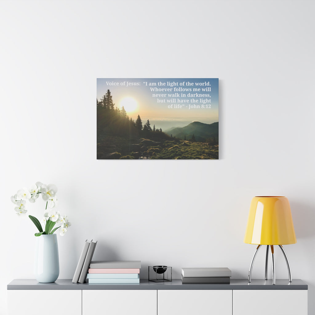 John 8:12 - Framed Canvas Wall Art