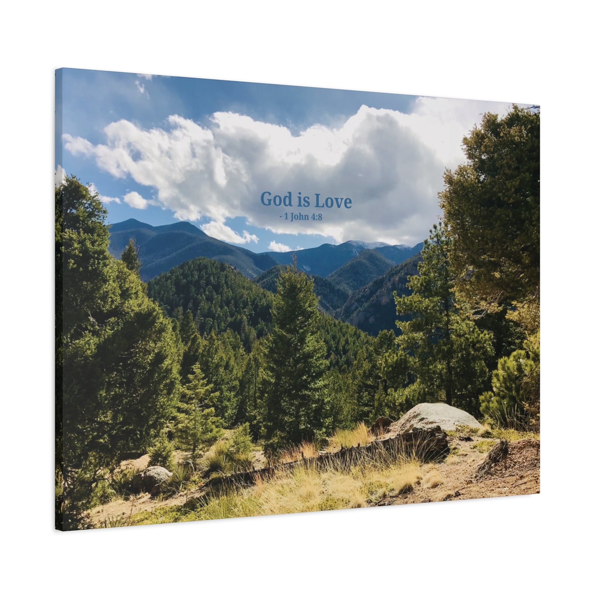 1 John 4:8 - Framed Canvas Wall Art