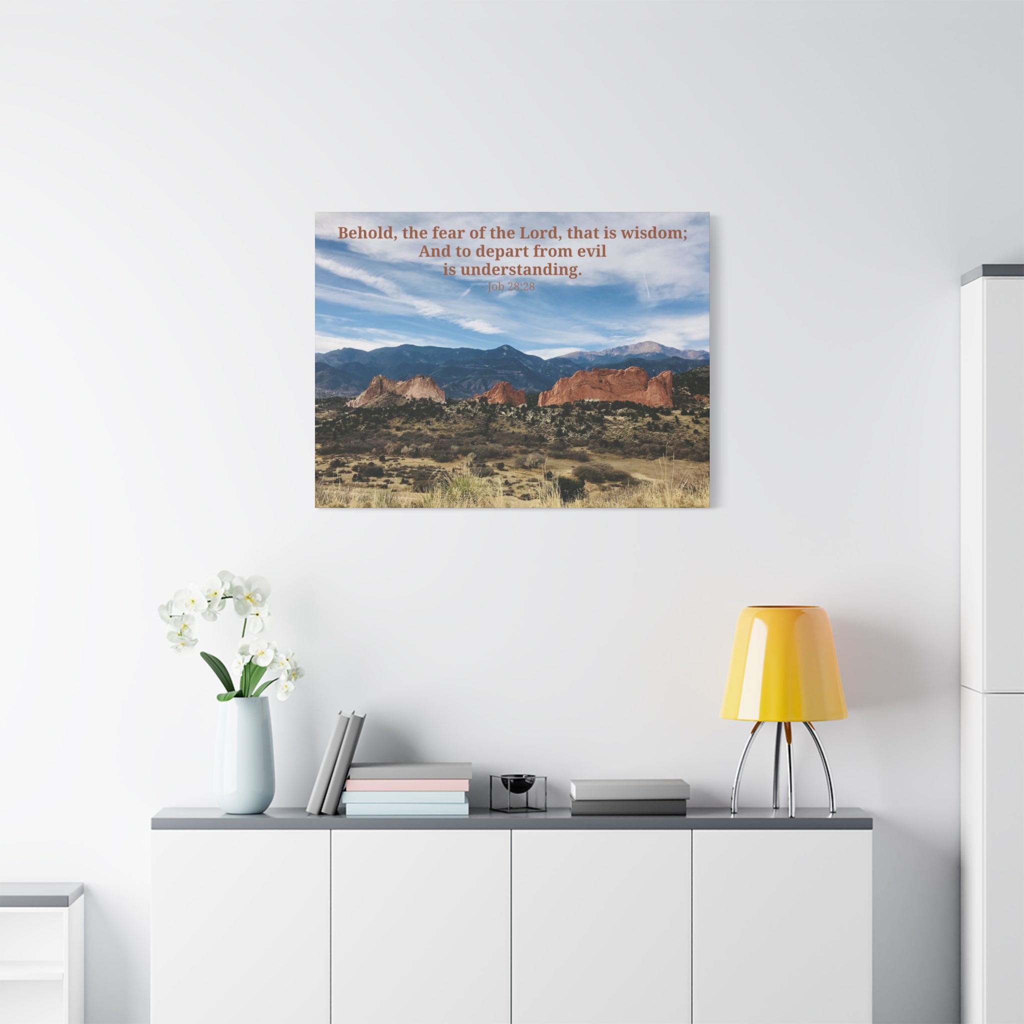Job 28:28 - Framed Canvas Wall Art