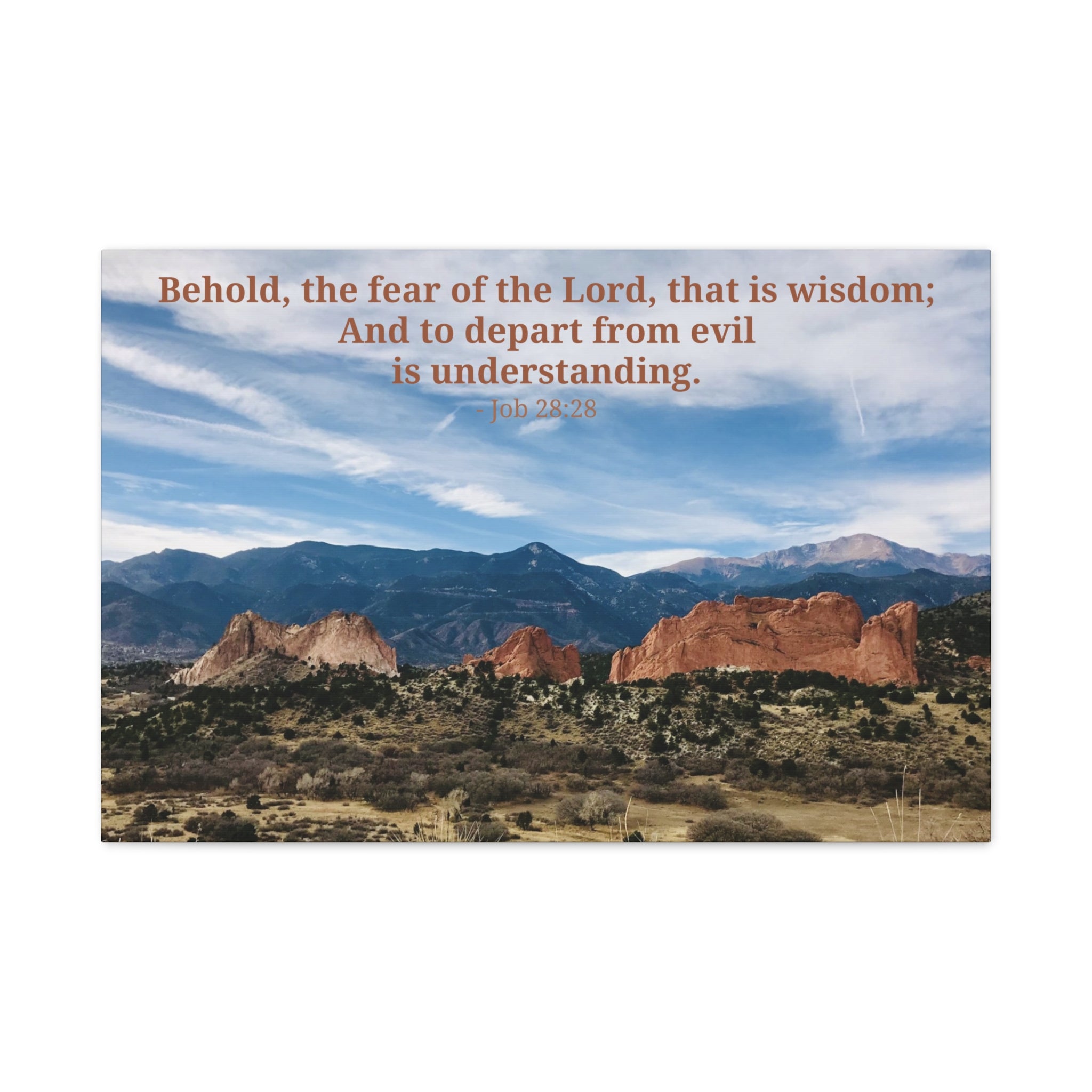 Job 28:28 - Framed Canvas Wall Art