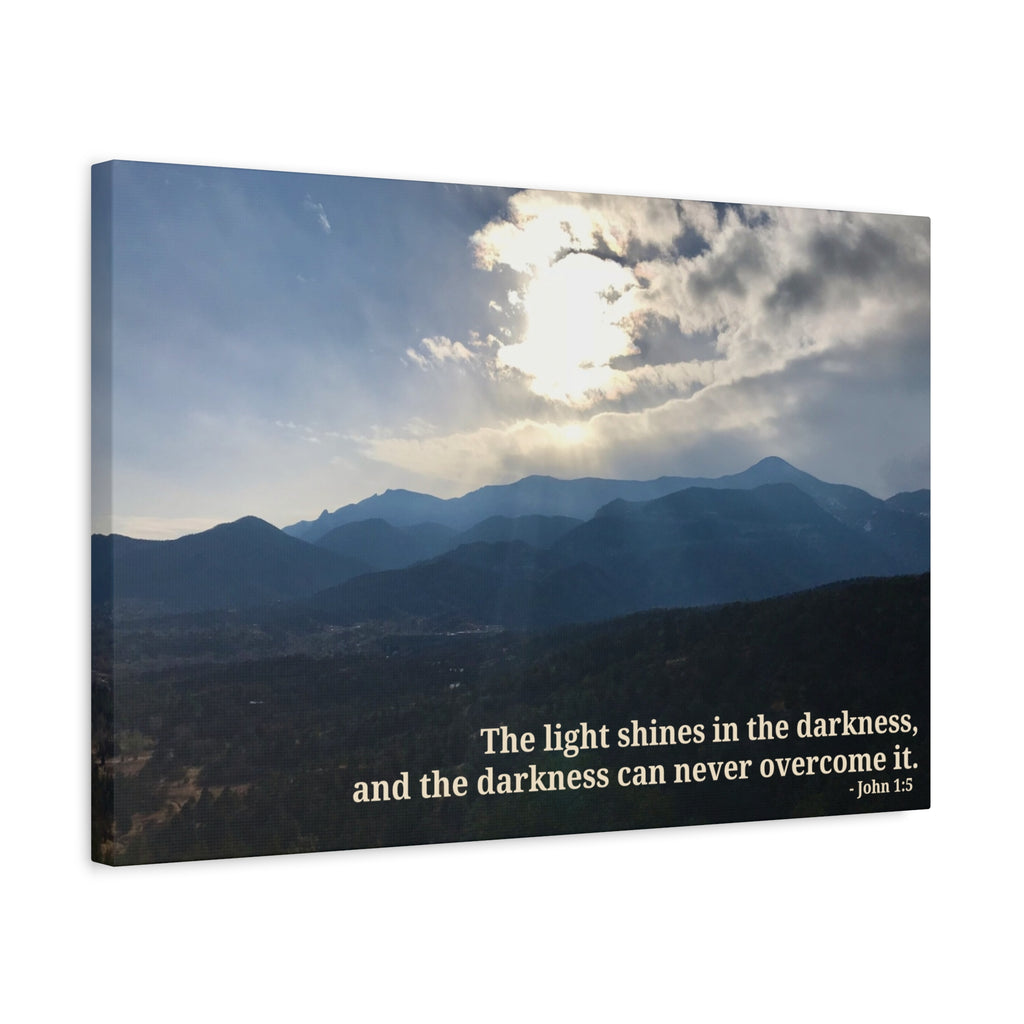 John 1:5 - Framed Canvas Wall Art