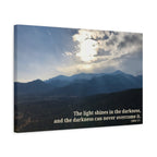 John 1:5 - Framed Canvas Wall Art