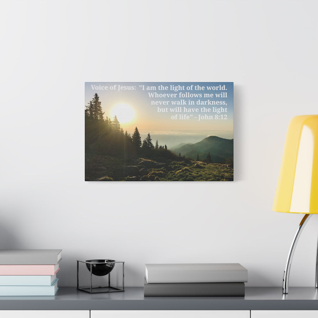 John 8:12 - Framed Canvas Wall Art