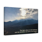 John 1:5 - Framed Canvas Wall Art