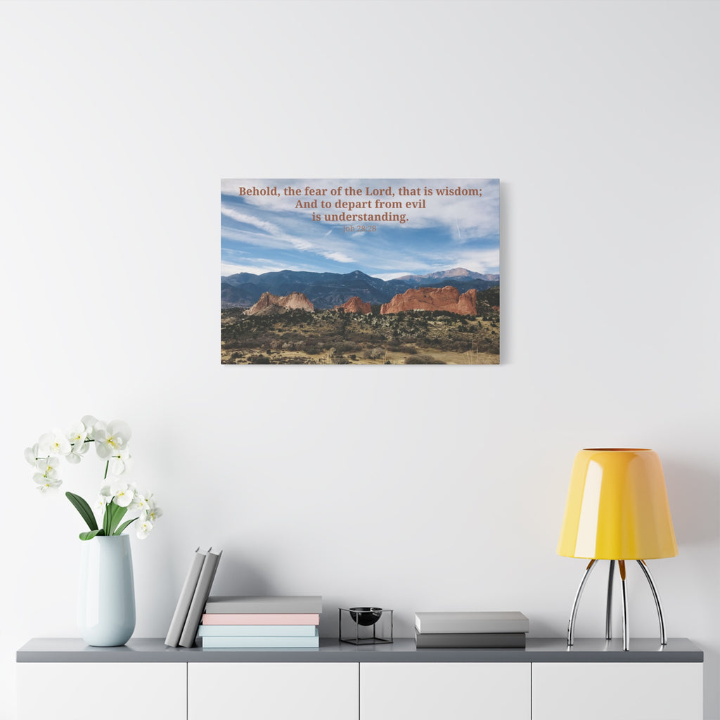 Job 28:28 - Framed Canvas Wall Art