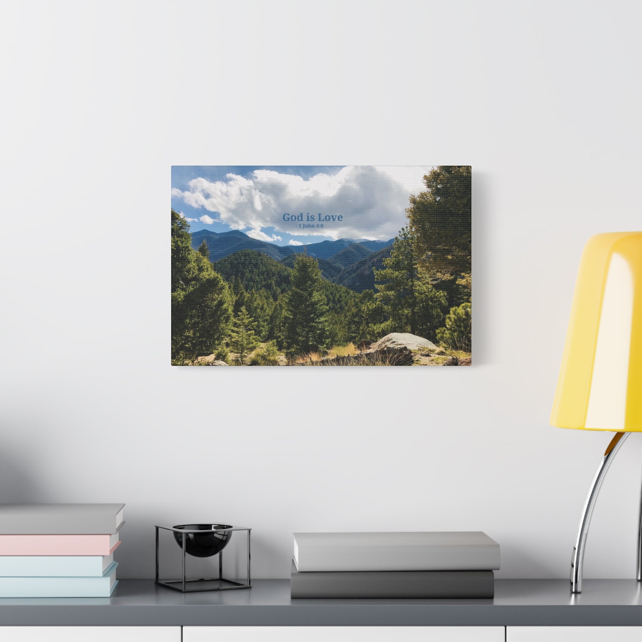 1 John 4:8 - Framed Canvas Wall Art