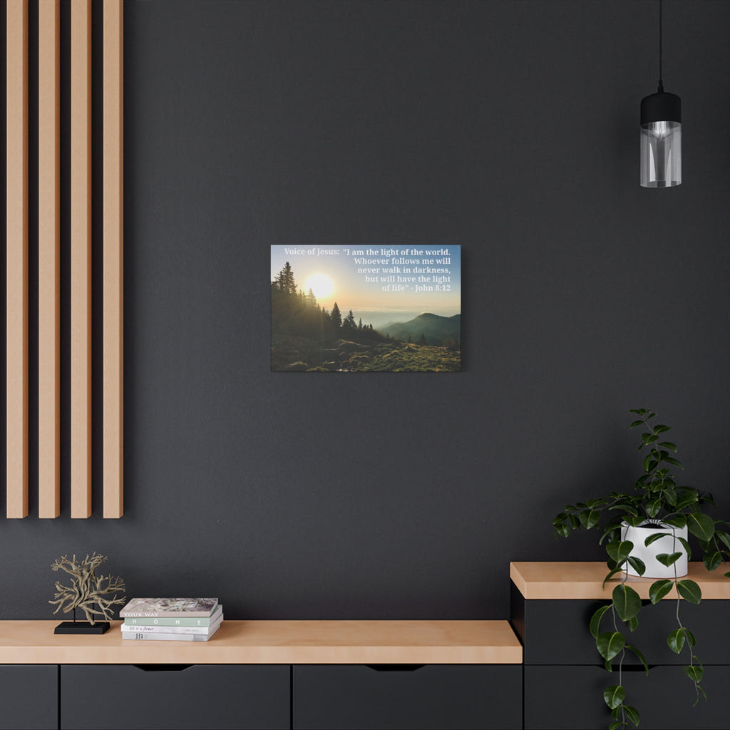 John 8:12 - Framed Canvas Wall Art