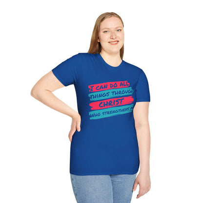 Unisex Softstyle T-Shirt - All things through Christ