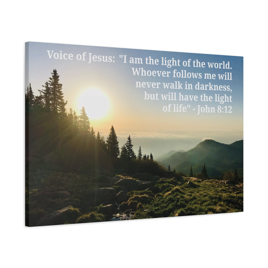 John 8:12 - Framed Canvas Wall Art