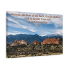 Job 28:28 - Framed Canvas Wall Art