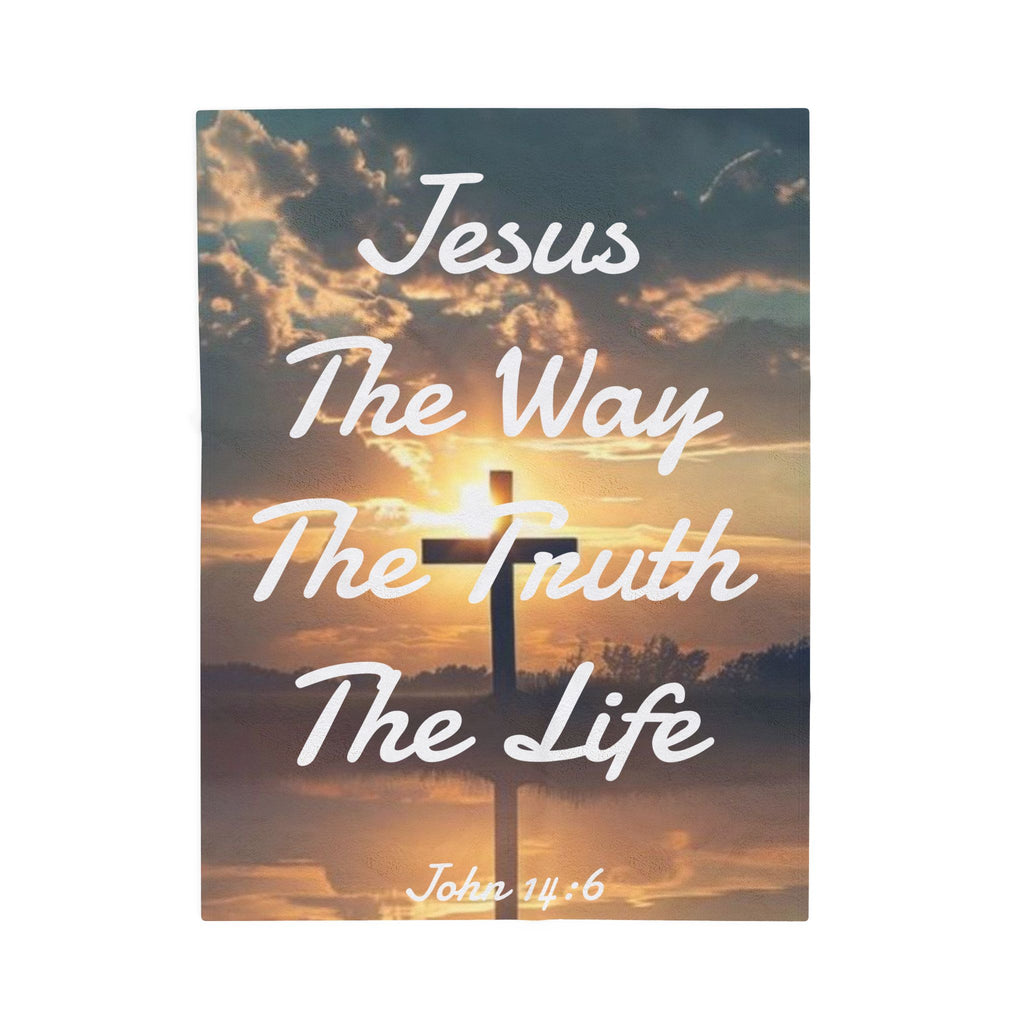 Velveteen Plush Blanket - John 14:6